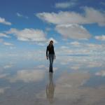 Heaven (actually the Salar de Uyuni.  When there's a little rain on the salt flat, it perfectly reflects the sky.)
