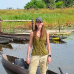 My mokoro behind me. Okavango Delta here I come!