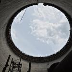 Inside the cooling tower for reactors 5 and 6.