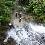 Canyoning as they say in Ecuador.  What I would call learning to rappel down waterfalls.
