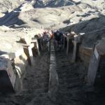 The climb up to the lip of Mt. Bromo.