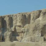 Naqsh-e-Rustam where hewn out of a cliff rest the tombs believed to be that of Darius I and II, Altraxerxes and Xerxes I.