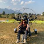 I paraglide, but this was my first time in a paramoter! Vang Vieng
