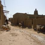 A typical sandy street in Timbuktu.