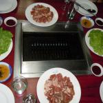 BBQ night, it was the best meal in North Korea.  We had duck!