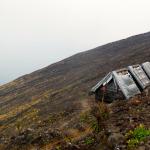 My home for the night in sight at the top of Nyiragongo!