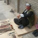 Man selling goods on the street in Erbil.