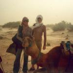 After a couple of hours on camel in the Sahara in a sandstorm!